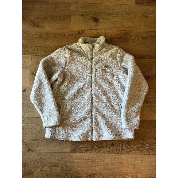 Columbia PFG Women’s Gray Full Zip Sherpa Mock Neck Jacket Size XL - Picture 1 of 3